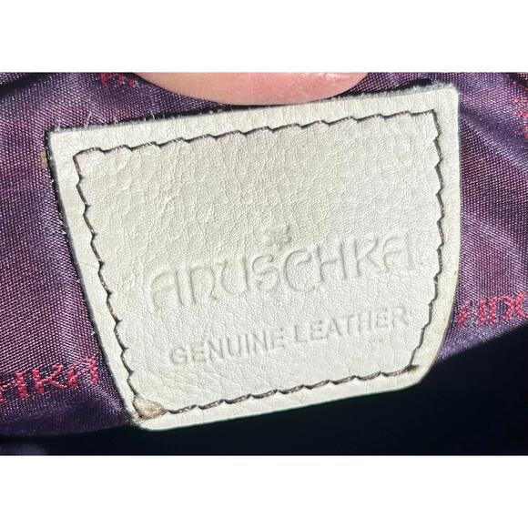 Anuschka Hand Painted Leather Butterflies & Hibiscus U Top Hobo Purse Handbag - Picture 10 of 10